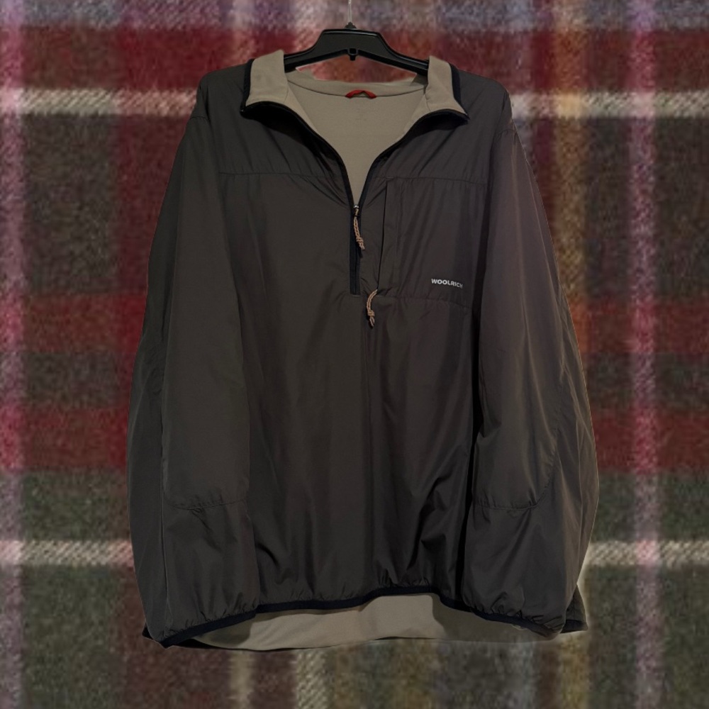 Men's Woolrich Cinder 2XL Casual Windbreaker Jacket- Lined- Partial Zip